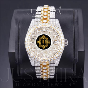 Unique Design Custom Logo Moissanite Diamond Watch High End Luxury <b>Wristwatch</b> with Stone Setting for Unisex Available For Sale - Product Image 4