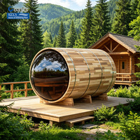 Sauna Exterior de Diseño Arquitectónico con Porche y Vista Panorámica, Certificación ETL, WiFi, Múltiples Piezas, Suministro Italiano