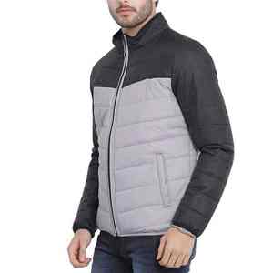 Chaqueta acolchada impermeable unisex verde de primera calidad con cuello unisex, cierre de cremallera, poliéster, informal, corta, para invierno - Product Image 5