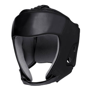 Protection de tête de boxe réglable en cuir de haute qualité, style tendance, protection intégrale du visage universelle, fermeture à boucle et crochets, incassable - Product Image 1