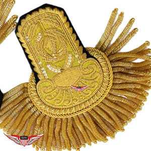 Epaulettes Bordadas en Oro KEW, Estilo Vintage de Lujo, Accesorios de Vestir Ecológicos, Tamaño/Color Personalizables, Hilo Metálico - Product Image 3