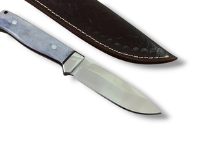 Cuchillo de caza Drop Point con hoja de acero inoxidable, mango de hueso teñido, hoja fija de 9 pulgadas, cuchillo de supervivencia para exteriores de espiga completa, OEM personalizado - Product Image 3