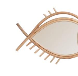 Miroir mural en rotin en forme de poisson, écologique et personnalisé, pour la décoration de la chambre d'enfant, miroir suspendu en rotin fait à la main, décoration en rotin - Product Image 2