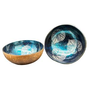 Tazón de coco lacado de marca local recomendada, estilo único de mezcla de colores con precio razonable en Vietnam - Product Image 2