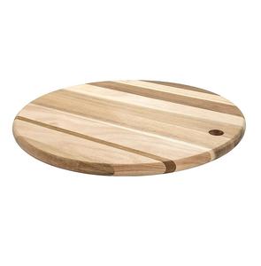 Tabla de cortar redonda de madera de primera calidad para cortar queso, carne, frutas, picar y preparar charcutería, accesorios de cocina. - Product Image 1