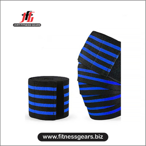 Genouillère de compression respirante en nylon et coton avec logo personnalisé et fermeture auto-agrippante pour la musculation et le powerlifting - Product Image 1
