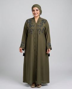 Beaded Abaya Robe Dubai Elegant Design with Big Flair Premium Quality Abaya Design Muslim Women <b>Dress</b> 2026 - Product Image 1