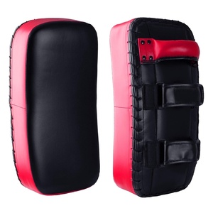Almohadilla de entrenamiento profesional de cuero genuino para boxeo y Muay Thai, para patadas y golpes, objetivo de pie para Muay Thai - Product Image 1