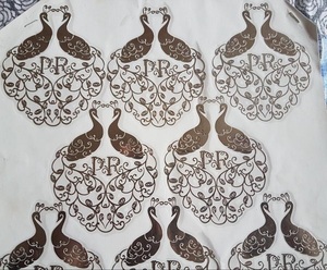 Pegatinas Metálicas Premium con Diseño de Pareja de Pájaros, Emblemas Metálicos con Diseño de Aves Ornamentales para Manualidades Decorativas, Accesorio de Regalo - Product Image 2