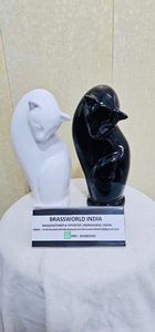 Brass American Style <b>Cat</b> Figurine Pet <b>Urn</b> - Product Image 3