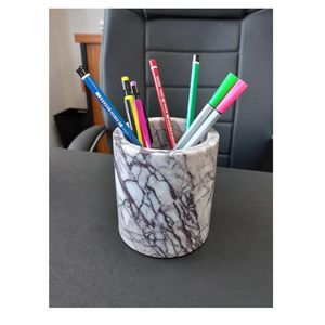 New Arrival <b>White</b> marble <b>Pen</b> Pencil Holder/Container For Office & School Desktop Stationary Storage Organizer Crafts - Product Image 6