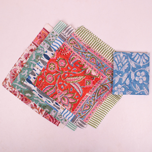 Multi-Functional Square Cotton <b>Head</b> Neck <b>Wraps</b> Beautiful Block Printed Boho Bandana Natural Dye Handmade Kerchief Travel India - Product Image 1