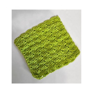 100% coton biologique bas quantité minimale de commande pas cher prix personnalisé rose couleur Crochet brodé GOTS certificat séchage rapide golf torchons - Product Image 4