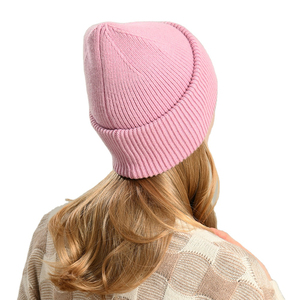 Bonnet personnalisé avec logo imprimé, haute qualité, unisexe, en peluche épaisse, pour automne-hiver, style ski, coupe ample, en acrylique, tricoté, vierge, vente en gros - Product Image 5