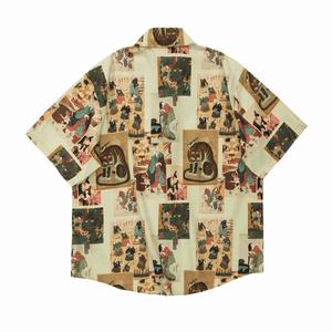 เสื้อฮาวายชาย พิมพ์ลายดอกไม้ แขนสั้น สไตล์ลำลอง สำหรับใส่ไปชายหาดหรือวันหยุด - Product Image 4