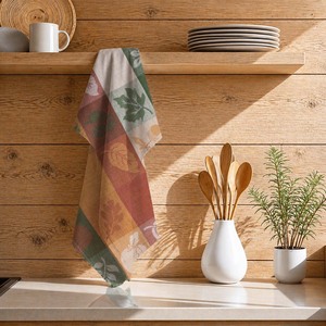 Toallas de cocina jacquard 100% algodón de la India, multicolor, con un hermoso diseño, toalla de cocina personalizada para proveedores al por mayor. - Product Image 1