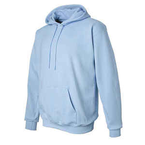 เสื้อฮู้ดสีฟ้าอ่อนสำหรับผู้ชาย ผ้าฝ้ายฟลีซ 100% ทรงปกติ สวมใส่สบาย มีกระเป๋าหน้า เหมาะสำหรับใส่ในฤดูใบไม้ร่วง ดีไซน์ทันสมัยและสดใส - Product Image 3