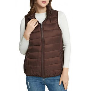 Chaleco Acolchado para Mujer, Chaqueta sin Mangas con Aislamiento Premium, Tejido Resistente al Agua, Cierre Completo con Cremallera, Cuello Alto - Product Image 1