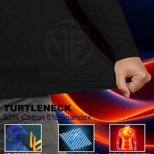 Comfortable Ribbed Knit Material Mock <b>Neck</b> Pullover for Autumn Winter Casual Wear <b>Men</b> <b>Turtle</b> <b>Neck</b> Shirt - Product Image 5