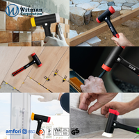 Martillo de goma reemplazable con mango antideslizante para montaje de muebles, pisos y carpintería, y colocación de azulejos, para reducir impactos.