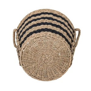 Extra <b>Large</b> Striped Seagrass Decorative Storage <b>Basket</b> Handmade Storage <b>Basket</b> Wholesale eco-friendly Made Viet Nam - Product Image 4