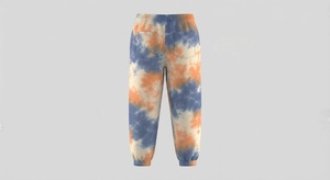 <b>Men</b> Elastic Waist Drawstring Casual <b>Joggers</b> Blue Orange <b>White</b> Midweight Cotton Fiber Summer Style - Product Image 4