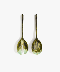 Handmade Resin <b>Salad</b> <b>Tools</b> Server Set Custom Color Kitchenware Serving Spoon Fork Dishwasher Safe - Product Image 4