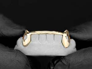Grillz dentaire plaqué or véritable 18 carats, style hip-hop, pour accessoires de mode unisexe, usage quotidien, bijoux corporels - Product Image 2