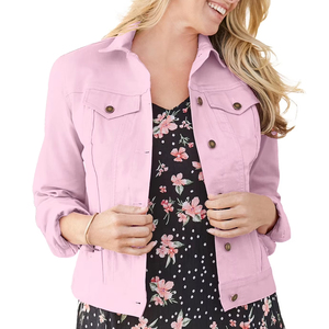 Hot Selling Wholesale Price New Design Women <b>Denim</b> jacket Trendy Style sustainable Good Quality soft <b>material</b> Women <b>Denim</b> jacket - Product Image 3