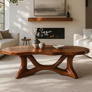 Mesa de centro de madera exclusiva para muebles de sala de estar de primera calidad que crea un interior refinado y acogedor - Product Image 5