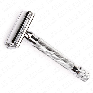 Maquinilla de Afeitar de Doble Filo Personalizada OEM, Herramienta de Afeitado de Acero Inoxidable de Primera Calidad para Hombres Profesionales - Product Image 3