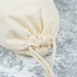 <b>Muslin</b> Drawstring Bags Printed Adjustable Washable Eco Friendly Woven Pouches Various Sizes - Product Image 6