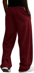 <b>Men's</b> Casual <b>Baggy</b> Sweatpants Wide Leg Fleece Joggers Loose Cotton Pants Drawstring Waist Lounge <b>Trousers</b> with Pockets - Product Image 2