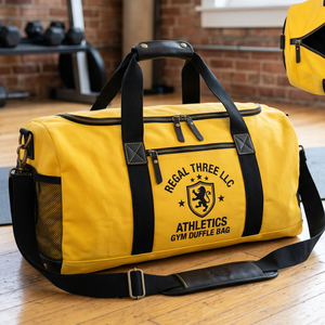 Bolsa Deportiva de Lona Amarilla con Correa Ajustable, Cierre de Cremallera, Compartimento Interior, 20-30L, Bolsas Casuales de Lona - Product Image 1
