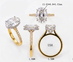 Anillo de Diamantes de Lujo con Corte Esmeralda de 4 Quilates, Oro de 18k, Color D, Claridad VS1, Cultivado en Laboratorio, Certificado IGI - Product Image 3