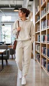 ONETEN APPARELS Women's Navy Blue <b>Cropped</b> Hoodie Wide Leg <b>Joggers</b> Set Full Sleeve Print Streetwear Tracksuit Loose Fit 2 1 100% - Product Image 2