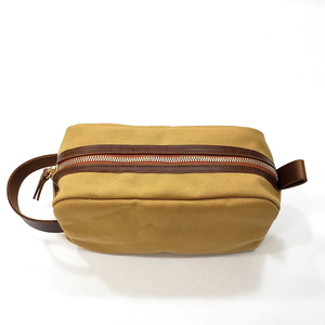 Custom Factory Wholesale Eco Friendly 12oz Canvas Cosmetic Bag Natural Unisex Linen Cosmetic Makeup Pouch Hemp Toiletry Bags - Product Image 4