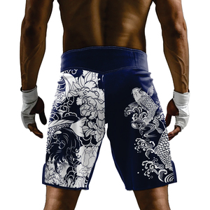 New Arrival Custom Design Heat-Transfer Printed Light Weight Stretch MMA <b>Shorts</b> Mens <b>Grappling</b> BJJ Training Jiu Jitsu OEM - Product Image 3