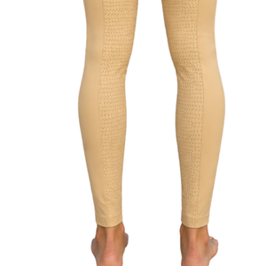 Leggings d'équitation pour femmes, couleur beige, taille haute, extensibles, pantalons d'équitation texturés avec poches avant - Product Image 6