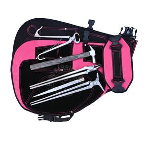 Kit d'outils de fermeur avec tablier rose, cisaille à sabots, écarteur de sabots, pince à tête ronde et pince à sabots pour la forge - Product Image 1