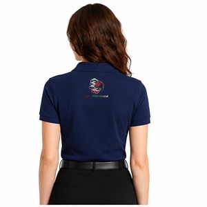 เสื้อโปโลผู้หญิงสไตล์ลำลองสำหรับฤดูร้อน สีพื้น แขนสั้น รับสกรีนโลโก้ ระบายอากาศได้ดี - Product Image 5