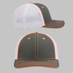 Gorra deportiva de 6 paneles personalizada OEM, gorra de camionero de malla de sarga de algodón negra transpirable, Parche de ala curva con logotipo, conjunto deportivo de moda para adultos - Product Image 1