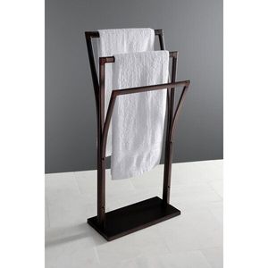 Soporte de metal multifuncional para toallas con ganchos y barras para toallas, ropa y accesorios de baño - Product Image 5
