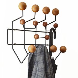 Appendiabiti da parete in legno massello con ganci per cappelli appendere tutti i ganci da parete e appendiabiti - Product Image 3