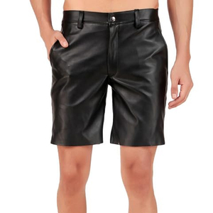 Custom Made Casual Wear <b>Leather</b> <b>Shorts</b> For Adult Size New Arrival Private Label Custom Logo Breathable Original <b>Leather</b> <b>Shorts</b> - Product Image 1