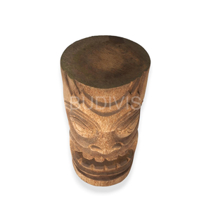 Traditional Tiki Face Wooden Coffee Stool Handmade Ethnic Furniture for Wholesale Tropical Interior <b>Display</b> - Product Image 2
