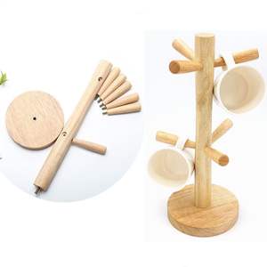 Soporte para Tazas, Soporte de Bambú para Tazas, Soporte de Tazas para Encimera, Soporte para Tazas de Café con 6 Ganchos - Product Image 2