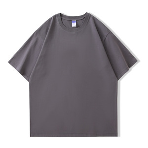 Men's <b>White</b> Cotton T-<b>Shirt</b> O-Neck <b>Short</b> <b>Sleeve</b> Loose Fit Casual Solid Color Jersey Knit Breathable 200g Blank Design - Product Image 3