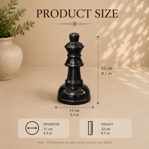 Luxury Black <b>Chess</b> Knight Sculpture Hand Polished Stone Finish Premium <b>Table</b> Decor Modern Home Office Display Accent Figurine - Product Image 2