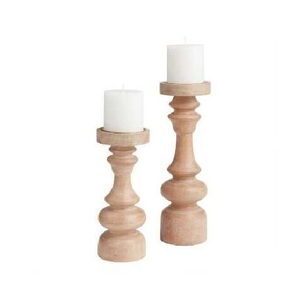 Handcrafted <b>Wooden</b> Candle Holder Table Centerpiece Rustic Candle Stand Natural Home Accent For Dining Room Mantel Wedding - Product Image 2
